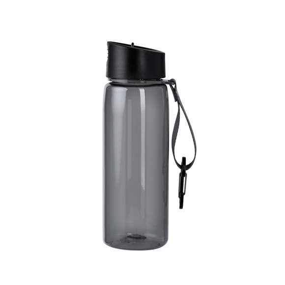 Bidón de 800 ml fabricado en resistente RPET y cuerpo de acabado transparente en variada gama de colores. Tapón negro de rosca, con dosificador y dosificador plegable. Con cinta de transporte a juego y mosquetón metálico para un cómodo transporte. Disponible en variada gama de colores.El material RPET se elabora a partir de plástico reciclado, para así fomentar la reutilización de residuos plásticos y ayudar a la sostenibilidad del planeta.