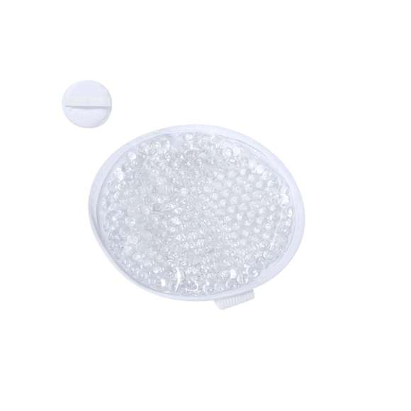 Parche térmico reutilizable con efecto frío o calor. El efecto frío se consigue introduciéndolo en el frogorífico entre 2-3 horas, mientras que el efecto calor en requiere del microondas. Reutilizable gracias a las perlas de gel ubicadas en su interior, y con cinta ajustable a la palma de la mano de forma circular. Presentación individual en una bolsa de papel reciclado.