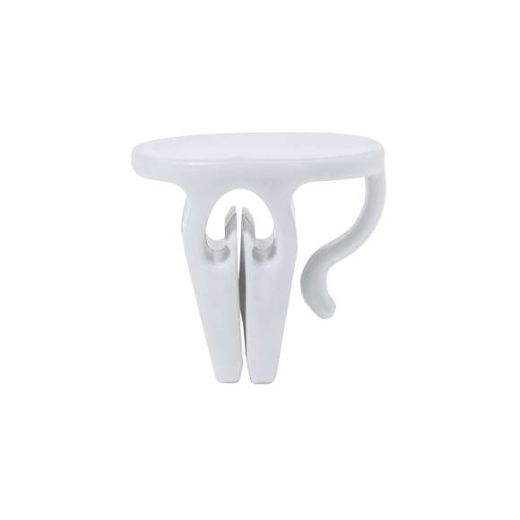 Práctica pinza portavasos fabricada en resistente ABS. Fácil de usar y adaptable a cualquier vaso. Con una superficie plana especial para personalización. Disponible en una variada gama de colores.