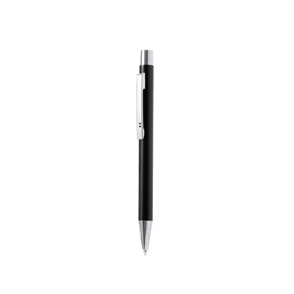 Elegante bolígrafo en Aluminio Reciclado con mecanismo pulsador. Cuerpo en resistente Aluminio Reciclado de acabado brillante, en variada gama de colores. Clip metálico con pulsador retráctil. En tinta azul y con carga jumbo. Presentado en bolsa individual reciclada.El Aluminio Reciclado es un material con posibilidades de reciclaje casi infinitas, sin perder sus propiedades originales y consumiendo menos energía en este proceso.Certificación GRS (Global Recycled Standard / Estándar de Reciclaje Global), que garantiza el origen reciclado del material usado para fabricar el producto.