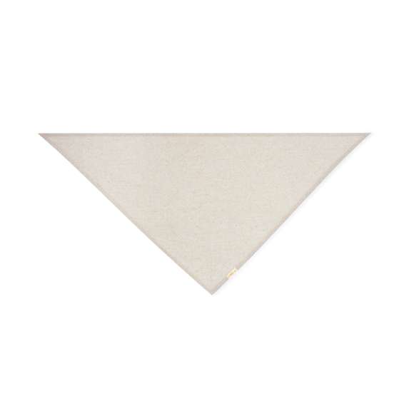 Pañoleta tamaño extra de diseño tirangular fabricada en algodón reciclado. Confeccionada en vivos y variados colores, con etiqueta distintiva. Pespuntes de refuerzo en los laterales.