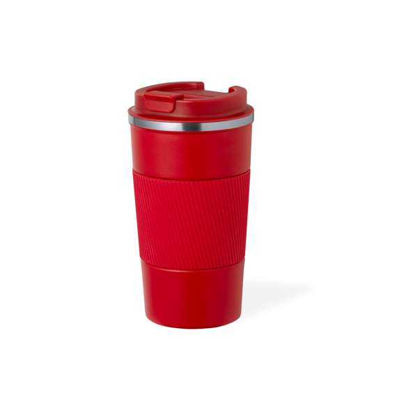 Vaso térmico fabricado en acero inox de doble pared y 400 ml de capacidad de color mate. Con dosificador en tapa y abrefácil, banda de silicona a juego y base antideslizante, libre de BPA. Es ideal para tener en tu escritorio, mesa o en cualquier superficie donde disfrutar tranquilamente de tu bebida favorita.
