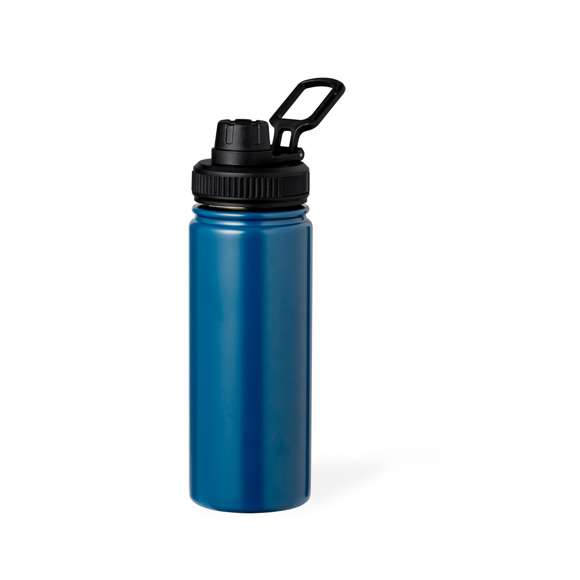 Bidón térmico de acero inox, con doble pared y 550 ml de capacidad. Incluye tapa de cierre a rosca para un óptimo sellado, con dosificador y asa para transporte ajustable. Disponible en variada gama de colores y presentado en atractiva caja de diseño kraft.