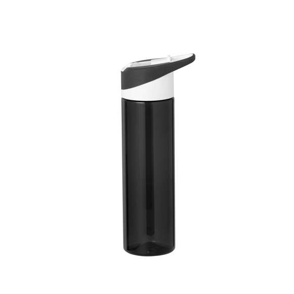 Bidón en RPET de 600 ml de capacidad. Libre de BPA, con sistema de fácil apertura, dosificador con pajita incluida y asa de transporte a juego. Disponible en variada gama de colores brillantes y presentado en atractiva caja de diseño kraft.El material RPET se elabora a partir de plástico reciclado, para así fomentar la reutilización de residuos plásticos y ayudar a la sostenibilidad del planeta.
