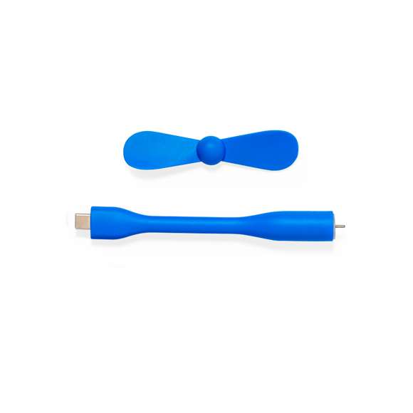 Práctico ventilador flexible, con conexión Tipo C y compatible con multitud de dispositivos. Con suave tacto goma y disponible en varios colores. Presentado en caja individual de diseño kraft.