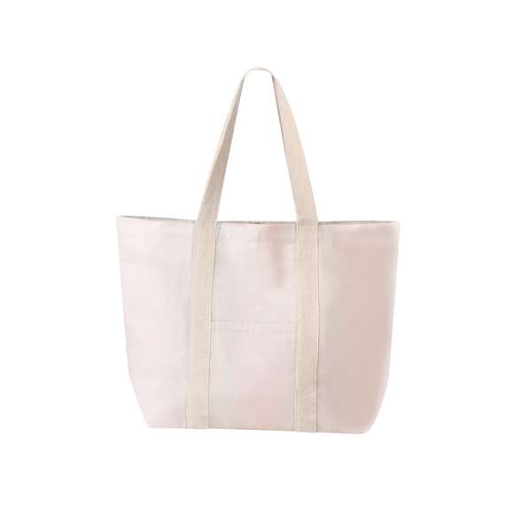Bolsa fabricada en resistente algodón de 280g/m2. De acabado cosido, cierre de botón, fuelle y asas largas de 60cm reforzadas, en diversos colores. Además, tiene bolsillo exterior de fácil acceso y otro interior con cierre de cremallera. Resistencia hasta 10kg de peso.