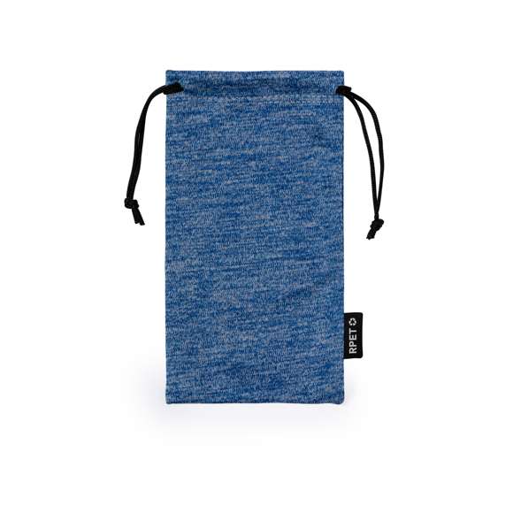 Funda para gafas en suave microfibra RPET y amplia gama de divertidos colores, con cordones autocierre. Con logotipo en etiqueta. El material RPET se elabora a partir de plástico reciclado, para así fomentar la reutilización de residuos plásticos y ayudar a la sostenibilidad del planeta.