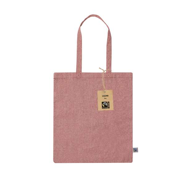 Bolsa de línea nature, fabricada en 100% algodón de 120g/m2. Con certificación Fairtrade (Comercio Justo) un sistema comercial solidario y alternativo al convencional que persigue el desarrollo de los pueblos y la lucha contra la pobreza. De acabado cosido, con asas largas de 70cm y resistencia hasta 7kg de peso. Disponible en diferentes y alegres colores. Incluida etiqueta Fairtrade y etiqueta con logotipo en cartón reciclado.
