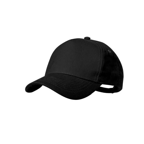 Gorra de 5 paneles en Algodón Orgánico de suave acabado. Con cierre ajustable de hebilla y orificios de ventilación bordados. Disponible en variada gama de colores, con logotipo en etiqueta.