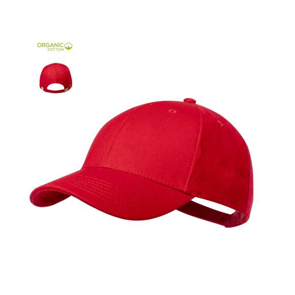 Gorra de 6 paneles en Algodón Orgánico de suave acabado. Con cierre ajustable de hebilla y orificios de ventilación bordados. Disponible en variada gama de colores, con logotipo en etiqueta.