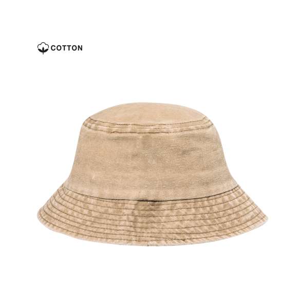 Gorro tipo bob en material 100% algodón con efecto lavado y tejido transpirable. Gran comodidad, con cinta interior y disponible en variada gama de colores naturales.