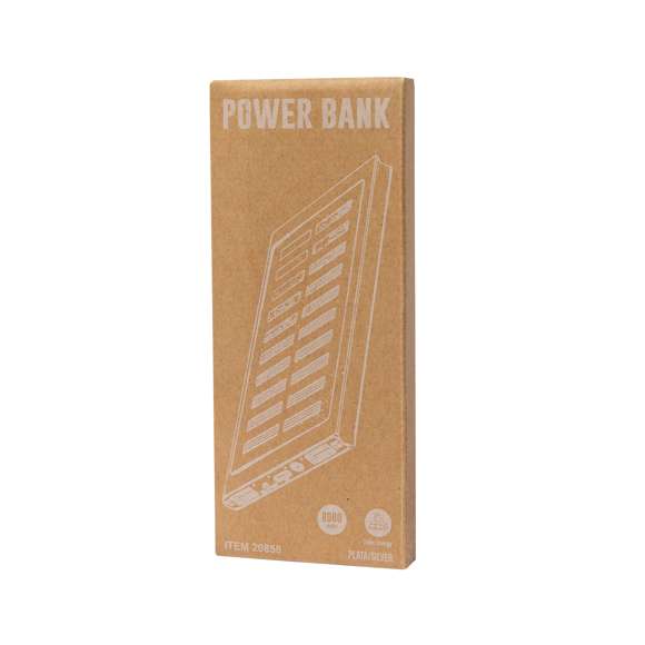 Batería auxiliar externa de recarga solar y de gran capacidad de carga -8.000 mAh-. Fabricada en aluminio, con conector de entrada/salida Tipo C y 2 salidas USB. Presentada en caja individual de diseño kraft. Disponible manual de instrucciones en español e inglés.Las capacidades mostradas en todas nuestras baterías auxiliares externas son reales, incorporando todas ellas baterías de grado A y no recicladas, con una vida útil de al menos 500 ciclos de carga y según normativa CE. Además, están fabricadas conforme a los estándares RoHS y en cumplimiento con los siguientes requisitos de seguridad:Sistema de protección contra sobrecarga del power bank.Sistema de protección contra descarga completa que proporciona una mayor durabilidad del power bank.Sistema de bloqueo para evitar cortocircuitos.Sistema de transferencia de carga constante, acorde con la capacidad del dispositivo de destino.