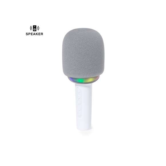 Descubre la libertad de la música con el altavoz micrófono portátil, con conexión Bluetooth y fabricado en resistente ABS. Con espuma protectora gris y luces LED multicolor que añaden un toque vibrante, este dispositivo es perfecto para animar cualquier ocasión. Botones integrados en el mango para controlar fácilmente todas las funciones que ofrece, efectos de eco, multitud de conexiones y ranura para tarjetas Micro SD de hasta 32 GB. Potencia de sonido de 5W y batería recargable de 1.200 mAh, con cable Tipo C (incluido) que asegura horas de entretenimiento. Presentado en caja de diseño kraft, con manual de instrucciones en español e inglés.