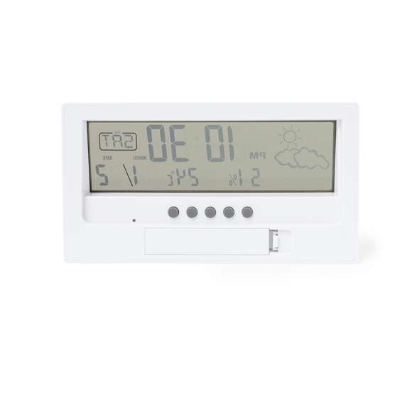Estación meteorológica con frontal en bambú. Con sensor de temperatura y humedad. Función calendario y alarma. Alimentación a pila (1xAAA no incluida) y presentado en atractiva caja de diseño kraft. Disponible manual de instrucciones en español e inglés.Materiales como el bambú fomentan la utilización de materias primas naturales, reduciendo las emisiones contaminantes. Proviene de una planta de gran resistencia y versatilidad, con crecimiento y regeneración rápidos, siendo una excelente alternativa al uso de madera tradicional.