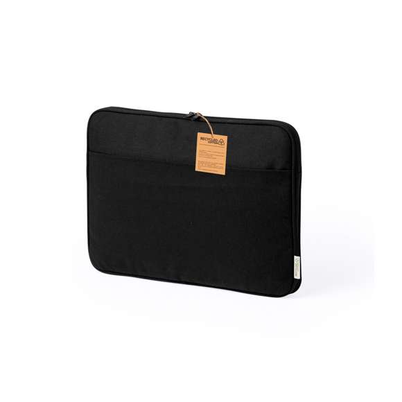 Útil funda de ordenador portátil hecha en algodón reciclado. Compartimento principal acolchado de hasta 14 pulgadas fabricado en algodón 100% reciclado, con etiqueta distintiva. Disponible en elegantes colores y presentado en una bolsa individual reciclada. Elaborado con elementos vegetales para así fomentar la utilización de materias primas naturales y reducir las emisiones contaminantes.