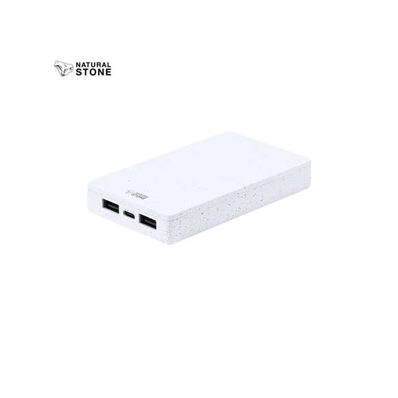 Batería auxiliar externa de 5.000 mAh, fabricada con extractos de piedra natural en combinación con resistente ABS. Con 2 salidas USB, conexión Tipo C dual de entrada y salida, e indicador LED de estado de carga. Cable de carga Tipo C incluido. Presentado en caja individual de diseño kraft, con manual de instrucciones en español e inglés.Entrada/Salida USB C: 5-12V DC 3-1.5V, PD18WSalidas USB: 5-12V DC 3-1.5AFabricada con extractos de piedra natural, ayudando a la reducción del uso de plásticos, además de proporcionar un acabado suave y resistente.Las capacidades mostradas en todas nuestras baterías auxiliares externas son reales, incorporando todas ellas baterías de grado A y no recicladas, con una vida útil de al menos 500 ciclos de carga y según normativa CE.Además, están fabricadas conforme a los estándares RoHS y en cumplimiento con los siguientes requisitos de seguridad:Sistema de protección contra sobrecarga del power bank.Sistema de protección contra descarga completa que proporciona una mayor durabilidad del power bank.Sistema de bloqueo para evitar cortocircuitos.Sistema de transferencia de carga constante, acorde con la capacidad del dispositivo de destino.