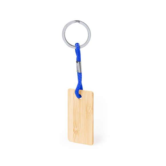 Práctico llavero rectangular, fabricado en bambú, con cordón en variados colores. Es ideal para el marcaje en láser. Materiales como el bambú fomentan la utilización de materias primas naturales, reduciendo las emisiones contaminantes. Proviene de una planta de gran resistencia y versatilidad, con crecimiento y regeneración rápidos, siendo una excelente alternativa al uso de madera tradicional.