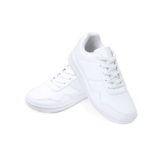 Elegancia y comodidad con las zapatillas blancas de poliéster. Fabricadas con precisión en poliéster de alta calidad, estas zapatillas combinan estilo y durabilidad. Las cordoneras a juego añaden un toque único a cada paso, además de un ajuste perfecto. Disponibles en tallas que van desde la 36 hasta la 46. Estas zapatillas, ya sea para un paseo casual o un día agitado, aportan confort y están a la moda.