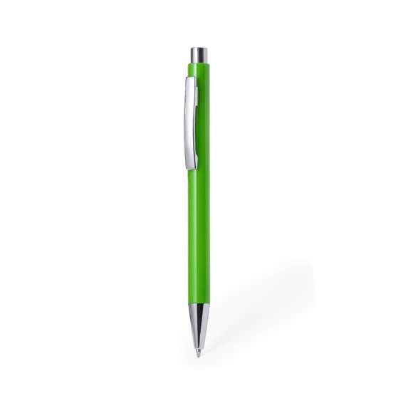 Bolígrafo de mecanismo pulsador en resistente ABS. Fabricado con una elegante combinación de cuerpo en diversos y llamativos colores. Este bolígrafo cuenta con botón superior, clip y punta en acabado cromado. De tinta azul.
