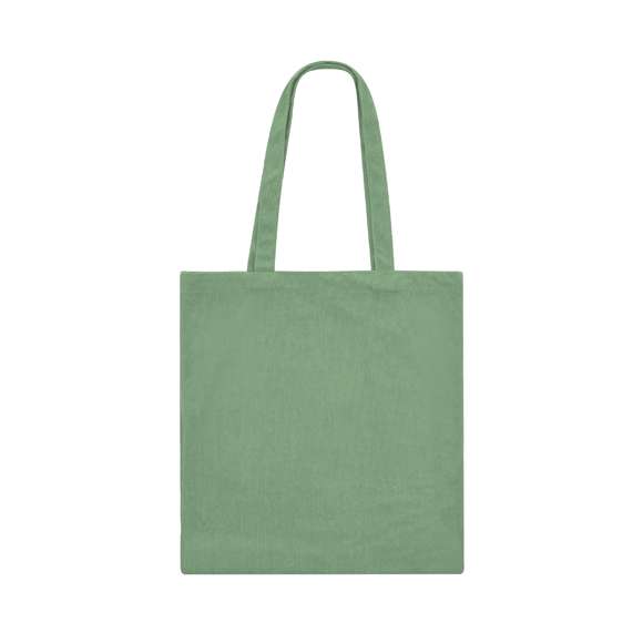 Bolsa confeccionada en resistente poliéster de 260g/m2, ofrece un acabado cosido con un tacto de pana y asas largas reforzadas de 60 cm. Disponible en una variada gama de colores, esta bolsa presenta una resistencia que la hace capaz de soportar hasta 9 kg de peso.