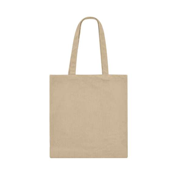 Bolsa confeccionada en resistente poliéster de 260g/m2, ofrece un acabado cosido con un tacto de pana y asas largas reforzadas de 60 cm. Disponible en una variada gama de colores, esta bolsa presenta una resistencia que la hace capaz de soportar hasta 9 kg de peso.