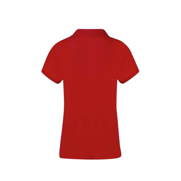 Polo de mujer de manga corta. Confeccionado en piqué 100% algodón peinado Ring Spun de 220g/m2. Tacto suave y corte moderno, con aperturas laterales en los bajos y disponible en variada gama de colores. Tapeta de dos botones, con doble costura en dobladillo y mangas, para una mayor durabilidad y resistencia al uso intensivo. Disponible en tallas S, M, L, XL y XXL.