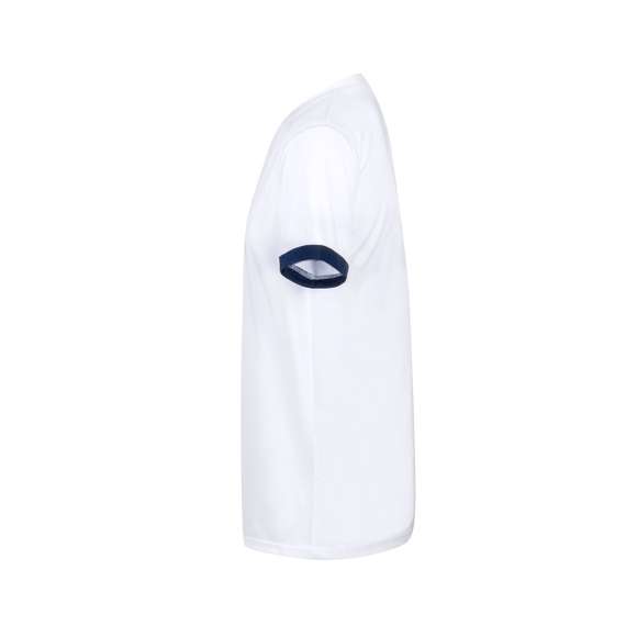 Camiseta técnica para adulto en 100% poliéster de 135g/m2. Fabricada en cómodo y suave tejido transpirable y con cuello redondo. Original diseño bicolor, con detalles en la parte inferior de las mangas y cuello en contraste de dos tonos. Disponible en tallas XS, S, M, L, XL, XXL.
