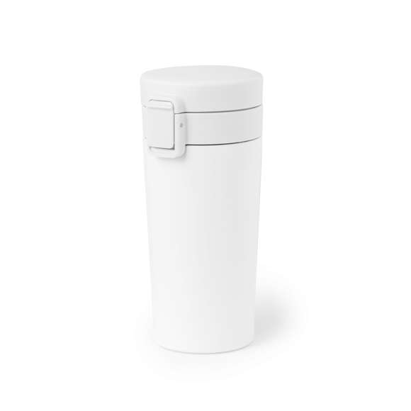 Vaso térmico de acero inox, con doble pared y 380 ml de capacidad. Incluye tapa con cierre a rosca para un óptimo sellado y dosificador. Disponible en variada gama de colores y presentado en atractiva caja de diseño kraft.