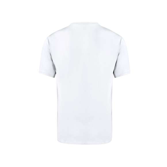 Camiseta de adulto confeccionada en suave 100% algodón de 160g/m2. Con diseño tubular sin costuras lateras y cuello redondo. Disponible en color blanco y en tallas S, M, L, XL, XXL, 3XL.