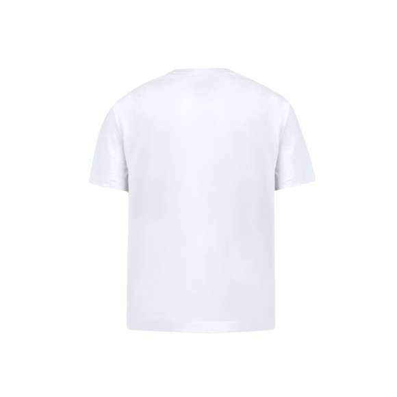 Camiseta de niño confeccionada en suave 100% algodón de 160g/m2. Con diseño tubular sin costuras lateras y cuello redondo. Disponible en color blanco y en tallas 4-5, 6-8, 10-12.