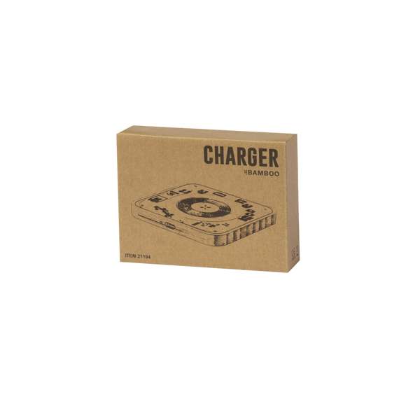 Cargador inalámbrico 15W de original diseño y superficie transparente que permite ver los componentes internos del dispositivo. Con base bambú cuadrada y compatible con dispositivos con tecnología Qi. Conexión Tipo C, con manual de instrucciones en español e inglés. Presentado en caja individual de diseño kraft.Materiales como el bambú fomentan la utilización de materias primas naturales, reduciendo las emisiones contaminantes. Proviene de una planta de gran resistencia y versatilidad, con crecimiento y regeneración rápidos, siendo una excelente alternativa al uso de madera tradicional.Fabricado conforme a los estándares RoHS y en cumplimiento con los siguientes requisitos de seguridad:Sistema de protección contra sobrecalentamiento.Sistema de protección contra sobrecarga.Sistema de bloqueo para evitar cortocircuitos.