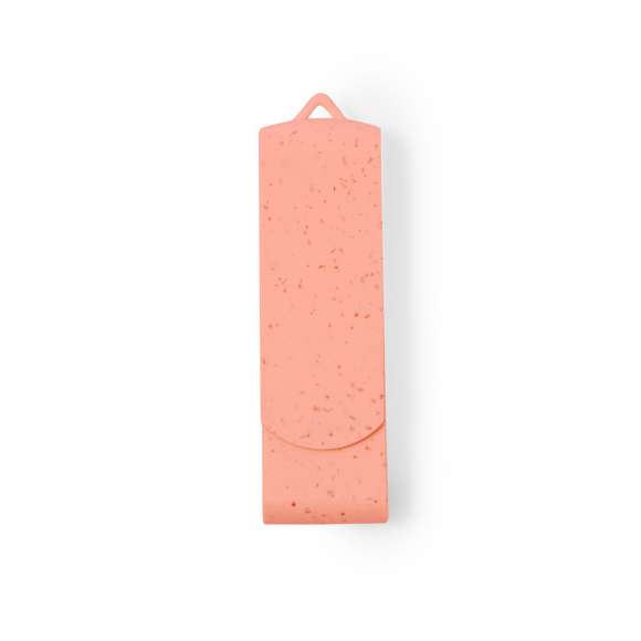 Memoria USB de 16GB de capacidad. Fabricada en caña de trigo, con clip giratorio a juego y disponible en variada gama de colores. Presentada en estuche individual de diseño eco, fabricado en caña de trigo de acabado natural y con interior troquelado.La caña de trigo fomenta la utilización de materias primas naturales, reduciendo así las emisiones contaminantes.