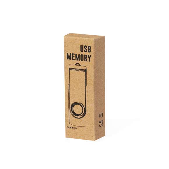 Memoria USB 3.0 de 16GB de capacidad. Con clip metálico y cuerpo de suave acabado en color blanco. Presentada en estuche individual.
