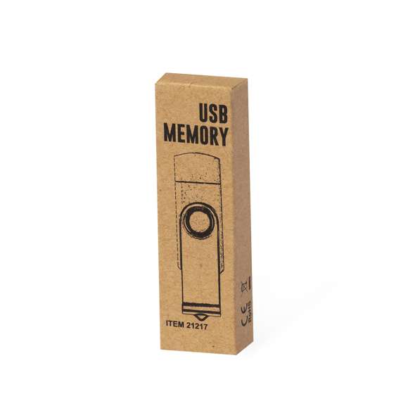 Memoria USB 3.0 de 16GB de capacidad. Con clip metálico y cuerpo de suave acabado en color blanco. Conexiones USB y Tipo C. Presentada en estuche individual.