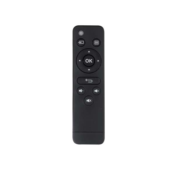 Proyector con conectividad bluetooth y WiFi que proporciona una fantástica experiencia audiovisual. Fabricado en resistente ABS de color negro, con regulador de enfoque y ángulo para un óptimo visionado. Saca una potencia de 7.000 lúmenes, con resolución 720p, e incorpora un potente altavoz de 5W. Además, cuenta con multitud de conexiones: 3xHDMI (1 conector macho + 2 conectores hembra), conexión USB, salida de audio jack de 3,5 mm y entrada de audio jack de 3,5 mm. Con ranura para tarjetas de memoria Micro SD y mando a distancia para un cómodo y fácil manejo del dispositivo. Incluye cable de alimentación CA 220V-240V y viene presentado en caja de diseño kraft.