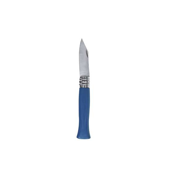 Navaja fabricada en resistente acero inox, con mango ergonómico fabricado en madera natural lacada y con anilla metálica de bloqueo. La aleación de la hoja garantiza resistencia a la corrosión y abrasión, siendo ideal para el uso frecuente con materiales duros. La hoja es de Tipo Clip, que se caracteriza por su forma puntiaguda y destaca por su versatilidad a la hora de usarla. Disponible en variada gama de colores y presentada individualmente en caja blanca.