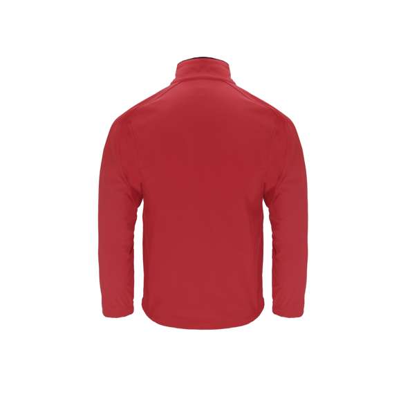 Chaqueta Soft Shell RPET confeccionada en 3 capas, de 340 g/m2. Con membrana de 8000mm, impermeable y transpirable. Exterior en Soft Shell e interior en tejido polar microfleece en color negro. Con bolsillo exterior en pecho derecho y dos bolsillos laterales con cremalleras. Con cremallera central y cremalleras invertidas en bolsillos, incluyendo tiradores de cordón en color negro. Mangas ranglán con sistema de ajuste de velcro en el puño en color negro. Cuenta con protector de barbilla a juego y cintura ajustable, con cordón elástico y tope. Distintivo RPET en el ribete de la prenda.