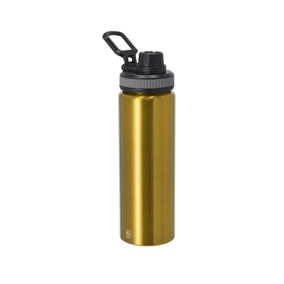 Bidón de Aluminio Reciclado con 800 ml de capacidad. Incluye tapadera color negro con sistema de cierre a rosca, agarre de silicona gris para un óptimo sellado, dosificador y asa para transporte ajustable. Incluye distintivo Aluminio Reciclado.El aluminio reciclado es un material con posibilidades de reciclaje casi infinitas, sin perder sus propiedades originales y consumiendo menos energía en este proceso.Certificación GRS (Global Recycled Standard / Estándar de Reciclaje Global), que garantiza el origen reciclado del material usado para fabricar el producto.