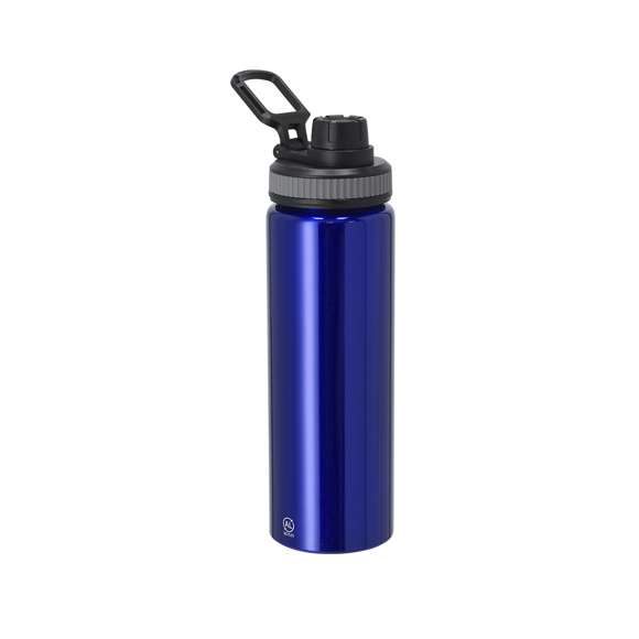 Bidón de Aluminio Reciclado con 800 ml de capacidad. Incluye tapadera color negro con sistema de cierre a rosca, agarre de silicona gris para un óptimo sellado, dosificador y asa para transporte ajustable. Incluye distintivo Aluminio Reciclado.El aluminio reciclado es un material con posibilidades de reciclaje casi infinitas, sin perder sus propiedades originales y consumiendo menos energía en este proceso.Certificación GRS (Global Recycled Standard / Estándar de Reciclaje Global), que garantiza el origen reciclado del material usado para fabricar el producto.