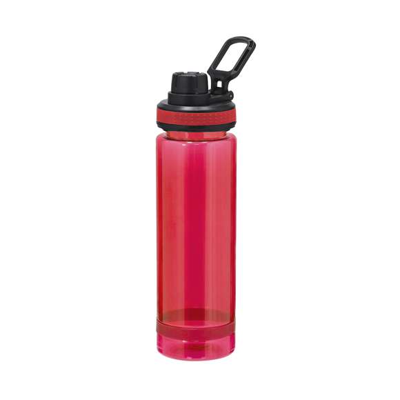 Bidón en resistente RPET y 700 ml de capacidad. En color translúcido mate. Incluye tapa negra de cierre a rosca para un óptimo sellado, cómodo tapón de rosca para beber y firme asa de transporte. Libre de BPA.El material RPET se elabora a partir de plástico reciclado, para así fomentar la reutilización de residuos plásticos y ayudar a la sostenibilidad del planeta.