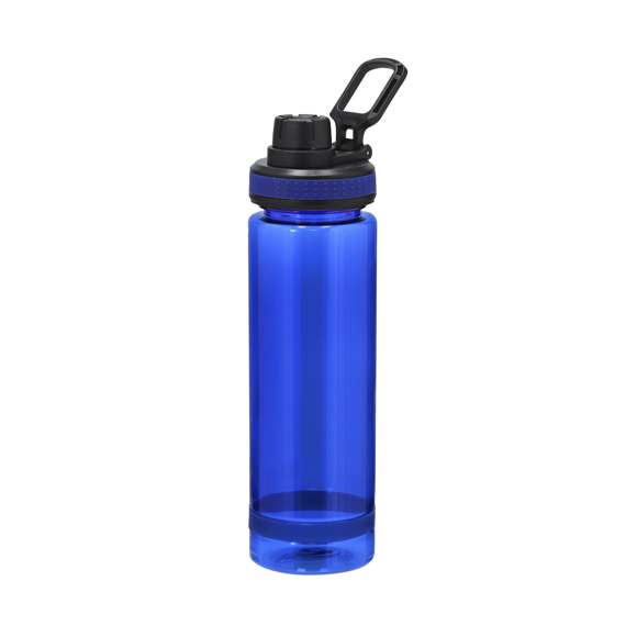 Bidón en resistente RPET y 700 ml de capacidad. En color translúcido mate. Incluye tapa negra de cierre a rosca para un óptimo sellado, cómodo tapón de rosca para beber y firme asa de transporte. Libre de BPA.El material RPET se elabora a partir de plástico reciclado, para así fomentar la reutilización de residuos plásticos y ayudar a la sostenibilidad del planeta.