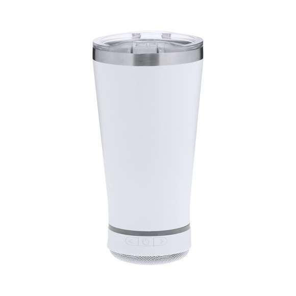 Vaso Térmico con Altavoz Bluetooth 5.3 de 3W integrado. Con 440 ml de capacidad y fabricado en acero inoxidable de doble pared, asegurando una durabilidad máxima y un excelente mantenimiento de la temperatura de las bebidas, ya sean frías o calientes. Es ideal para tener en tu escritorio, mesa o en cualquier superficie donde disfrutar tranquilamente de tu bebida favorita. Con dosificador en tapadera y abre fácil, libre de BPA. Cuenta con base antideslizante a juego, que proporciona una mayor estabilidad. El altavoz Bluetooth integrado en la base del vaso es fácilmente extraíble gracias a su sistema de rosca, e incluye iluminación inteligente LED RGB, que se sincroniza al ritmo de la música, creando una experiencia visual y auditiva única. Además, la función manos libres permite atender llamadas sin necesidad de dejar lo que se está haciendo.