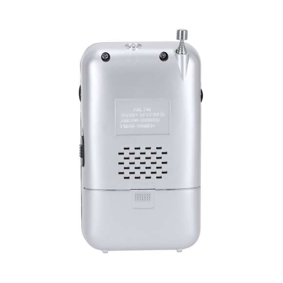 Radio de diseño vintage. Con altavoz de 3W de potencia. Opciones AM/FM con sintonización manual. Incluye botón de control de volumen y antena extensible. Dispone de salida jack de 3,5 mm. Alimentación a pilas (2xAA no incluidas).