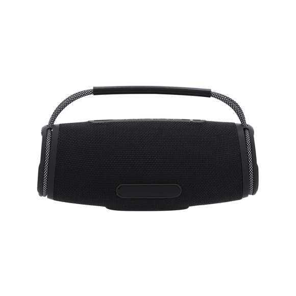 Altavoz estéreo Bluetooth 2x5W con luz multicolor. Fabricado en resistente tejido premium y asa de transporte en tejido trenzado bitono con agarre de suave silicona. Incluye zona lateral especial para marcaje. Con luces LEDs multicolor con 7 posiciones de iluminación. Conexión Bluetooth 5.3 con panel de control integrado parte superior. Cuenta con función manos libres, conexión USB, conexión Tipo C, lector de Micro SD.