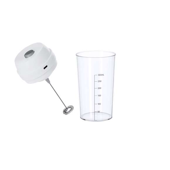 Vaso mezclador de 300 ml de capacidad. Con mezclador eléctrico en tapadera. Con dos velocidades y tapa ajustable. Incluye escala de medidas impresa en el lateral para disfrutar de la bebida perfecta. Fabricado conforme a los estándares RoHS y en cumplimiento con los siguientes requisitos de seguridad:Sistema de protección contra sobrecalentamiento. Sistema de protección contra sobrecarga. Sistema de bloqueo para evitar cortocircuitos.