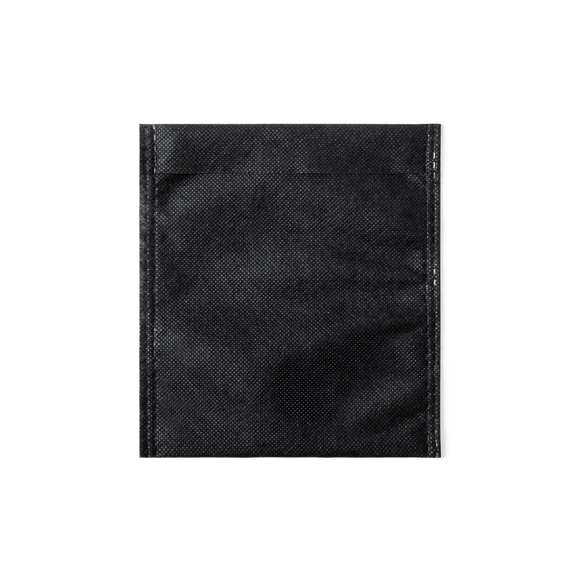 Funda multiusos fabricada en tejido non-women de color negro y acabado termosellado, transpirable y lavable. De tamaño compacto e ideal para impresión.