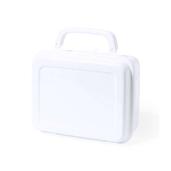  	Fiambrera de 1L de capacidad, hecha en PP de color blanco. De fabricación europea y con certificación Food Grade, garantizando la seguridad cuando los alimentos entran en contacto con el material usado para fabricar el producto. Formato cuadrado, con práctica asa de transporte y cierre de seguridad.