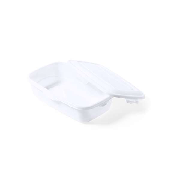  	Fiambrera de 1L de capacidad, hecha en PP de color blanco. De fabricación europea y con certificación Food Grade, garantizando la seguridad cuando los alimentos entran en contacto con el material usado para fabricar el producto. Formato rectangular, con cierre de seguridad en todos sus lados.