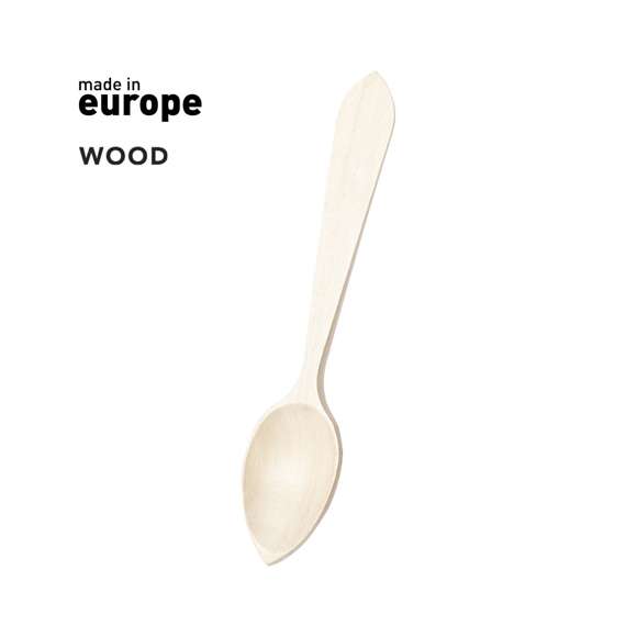 Cuchara de cocina grande de fabricación europea y hecha en madera natural, con cómodo mango. Incluye certificación PEFC, contribuyendo así a la preservación de los bosques y la biodiversidad forestal.