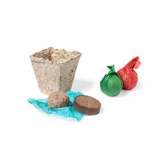  	Kit huerto con semillas de cilantro, perejil y albahaca. Bolsitas en estuche de madera con instrucciones de plantado, distintivo Made in Europe y con 3 compartimentos independientes. Presentado en en atractiva caja individual de diseño eco y acabado kraft.